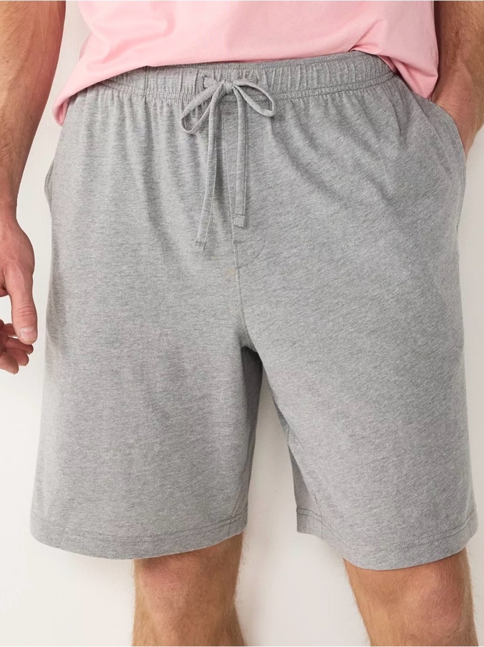 NWOT tek gear Men's Light Grey Drawstring Athletic Shorts